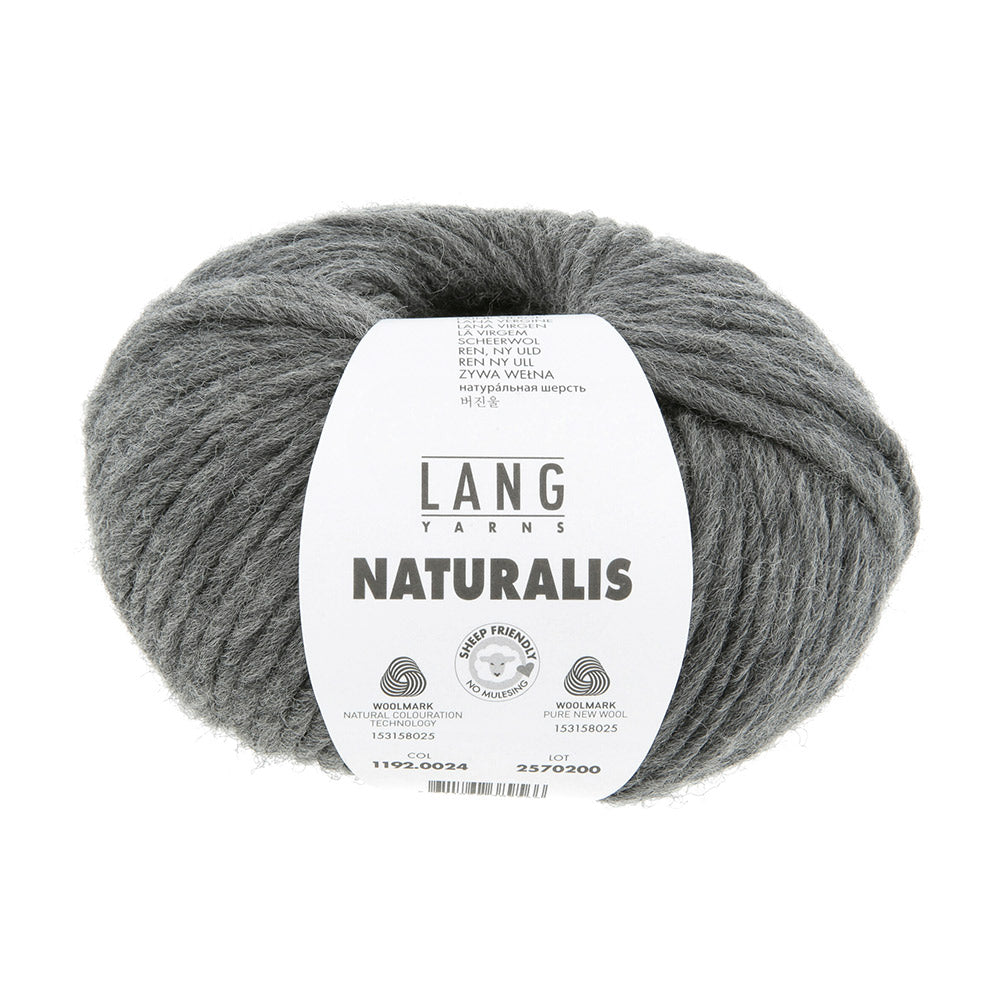 Lang Yarns Naturalis 0024 Grijs - bol garen in kleur Grijs