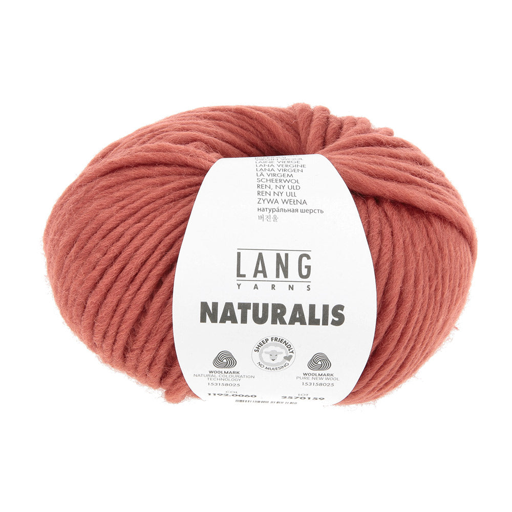 Lang Yarns Naturalis 0060 Rood - bol garen in kleur Rood