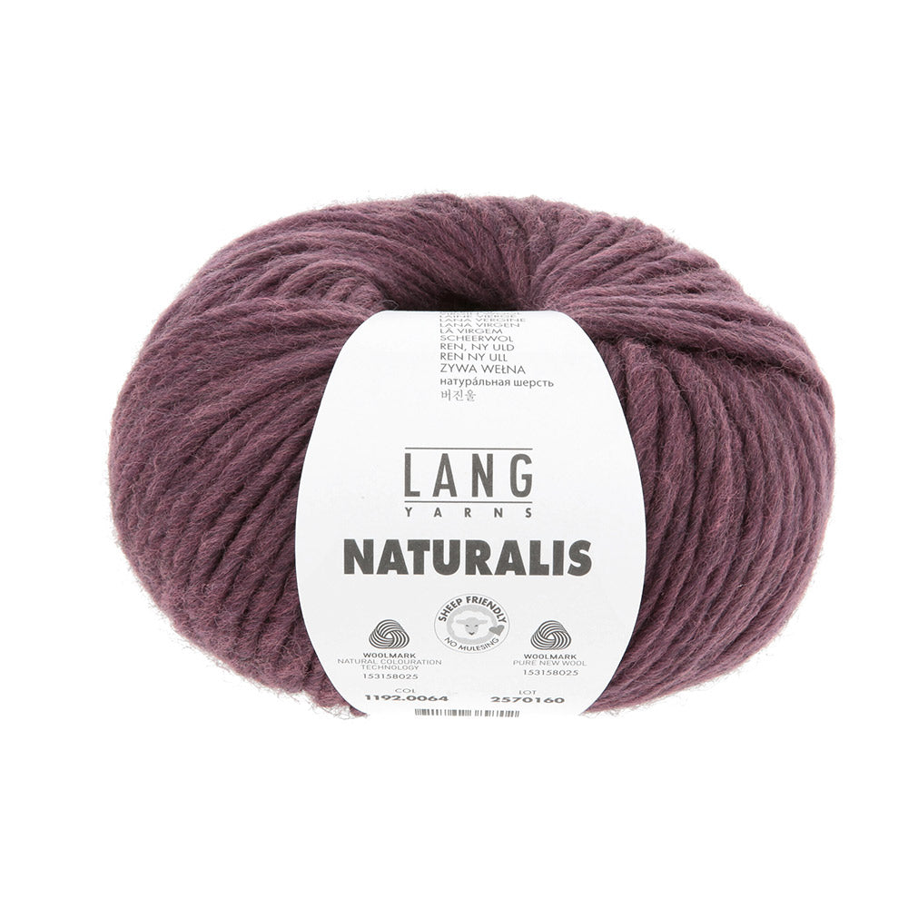 Lang Yarns Naturalis 0064 Bordeaux - bol garen in kleur Bordeaux