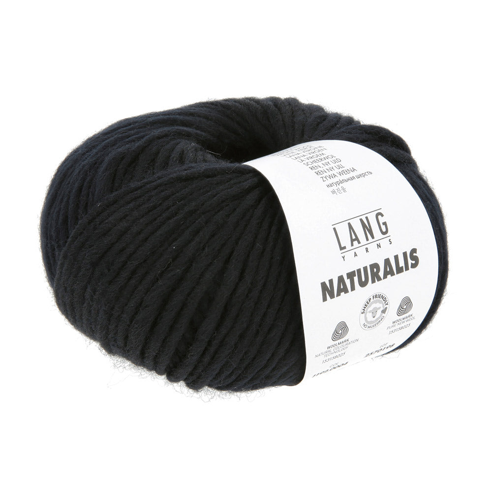 Lang Yarns Naturalis 0004 Zwart - bol garen met banderol