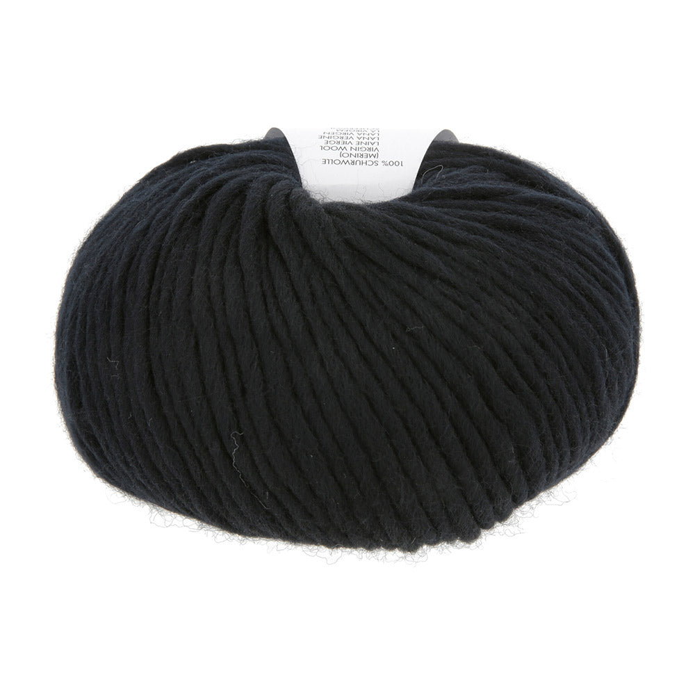 Lang Yarns Naturalis 0004 Zwart - detail van merinowol in kleur Zwart