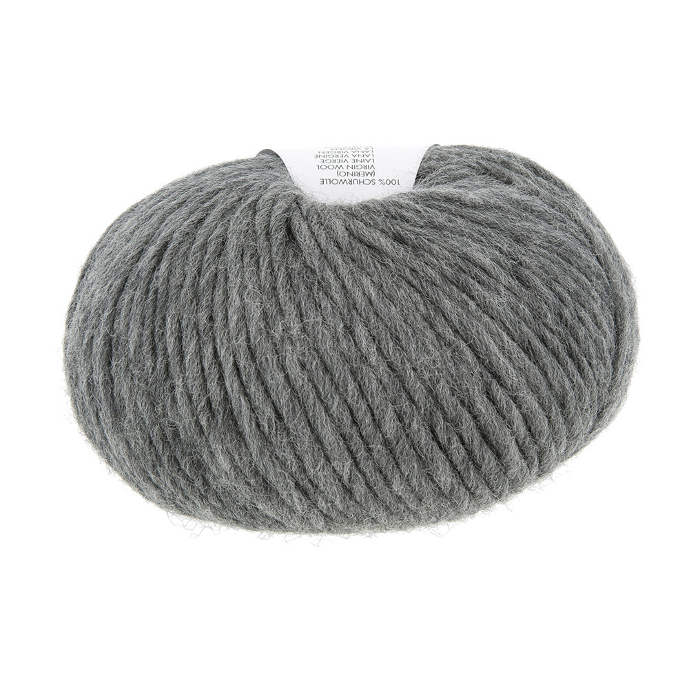 Lang Yarns Naturalis 0024 Grijs - detail van merinowol in kleur Grijs