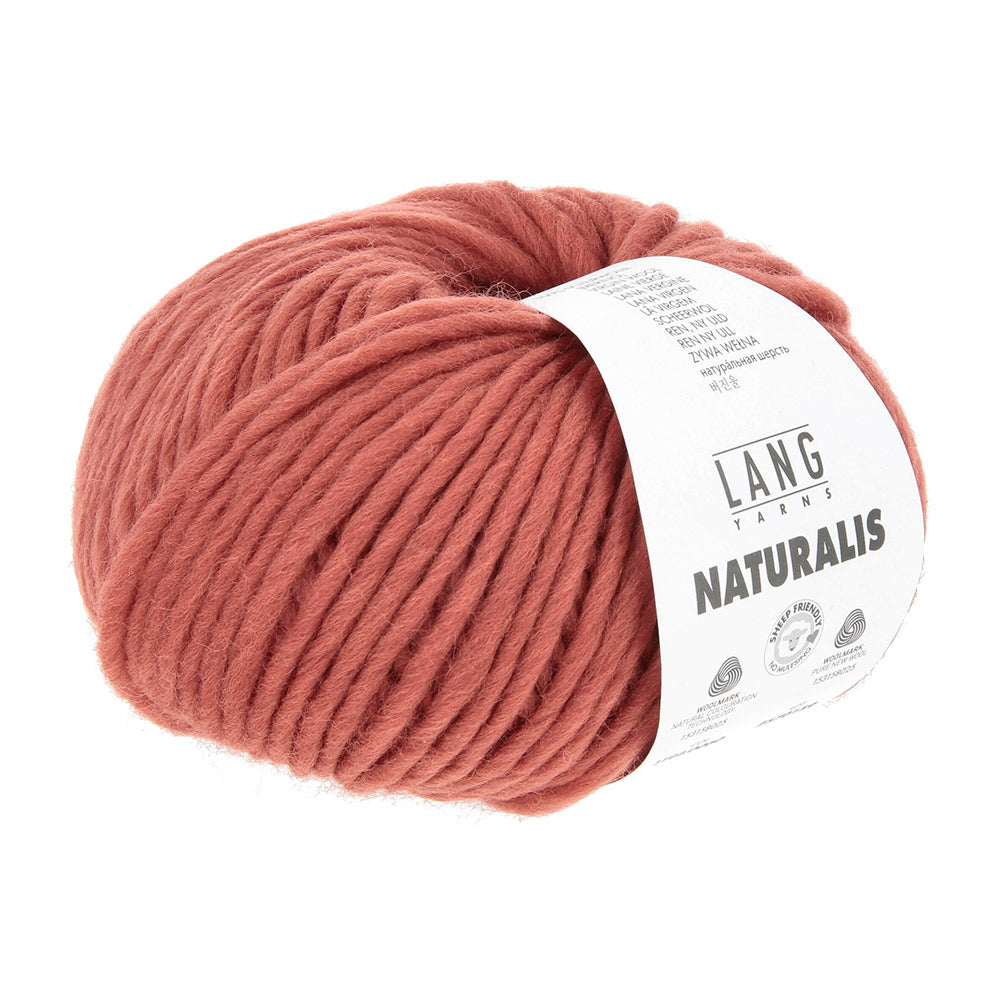 Lang Yarns Naturalis 0060 Rood - bol garen met banderol