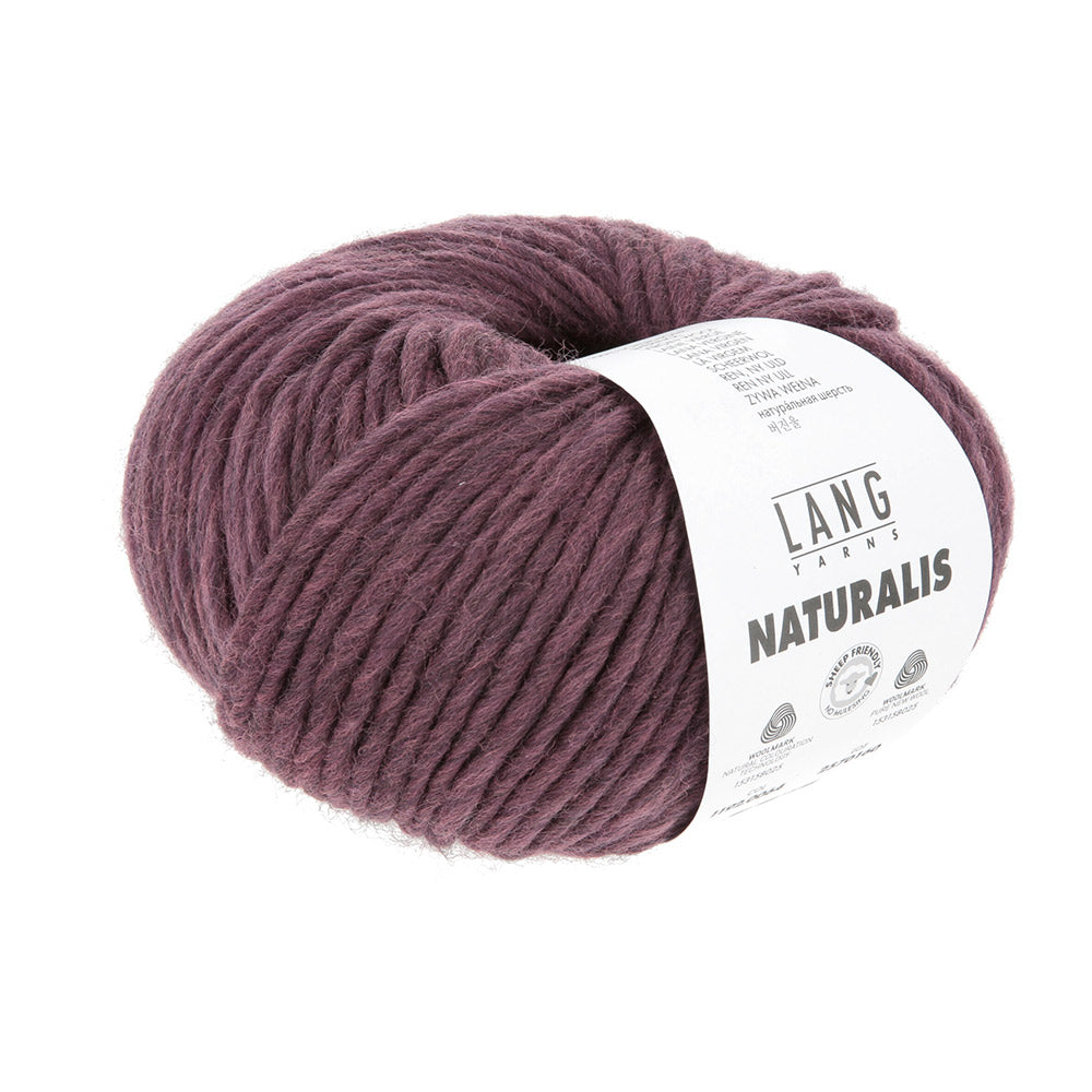 Lang Yarns Naturalis 0064 Bordeaux - bol garen met banderol