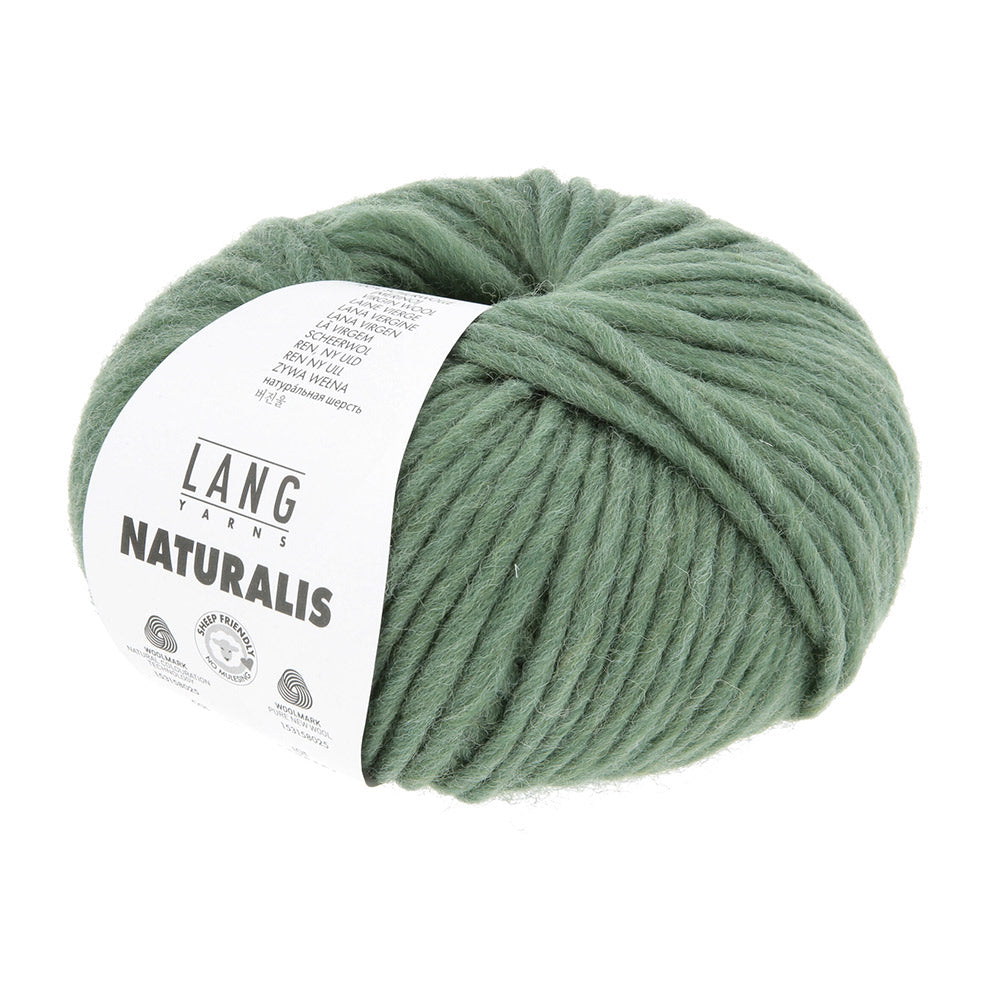 Lang Yarns Naturalis 0073 Smaragd - close-up van de draadstructuur