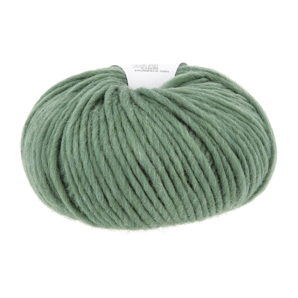 Lang Yarns Naturalis 0073 Smaragd - detail van merinowol in kleur Smaragd