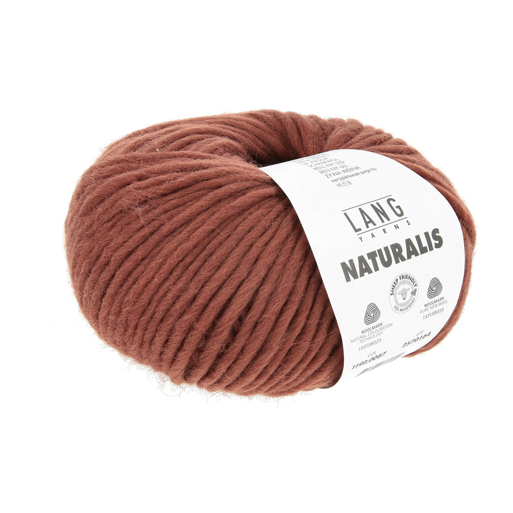 Lang Yarns Naturalis 0087 Baksteenrood - bol garen met banderol