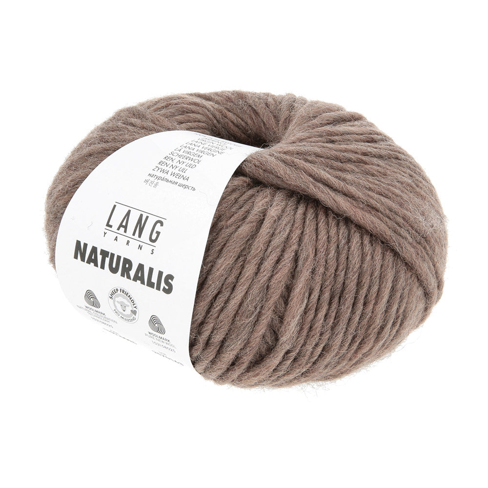 Lang Yarns Naturalis 0096 Lichtbruin - close-up van de draadstructuur
