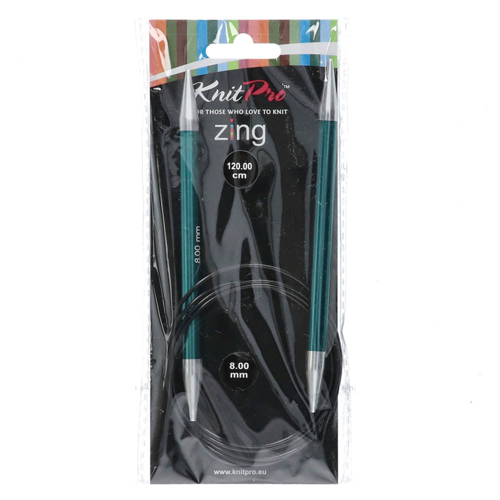 KnitPro Zing Rondbreinaalden 120cm 8,00 mm
