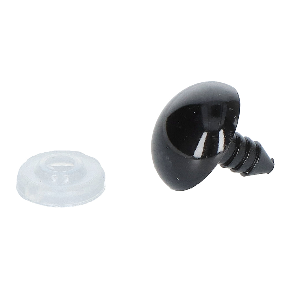 Go Handmade Veiligheidsogen Zwart 8mm (15 stuks)