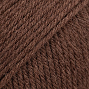 Drops Saga Uni Colour 15 Chocolade - 100% wol in effen kleur Chocolade