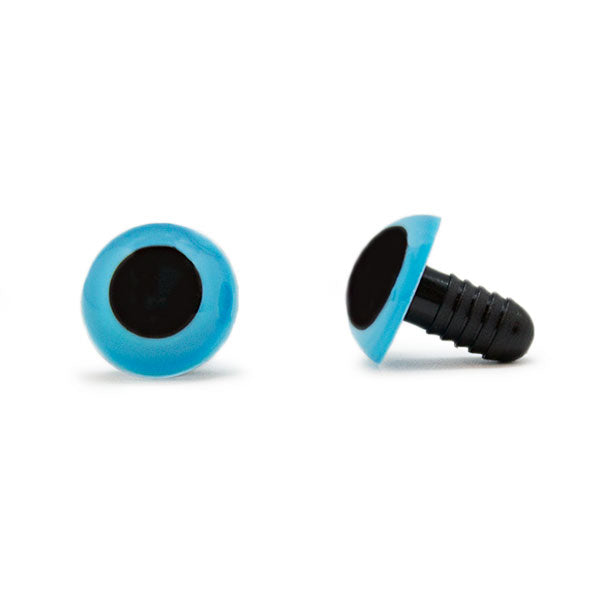 Veiligheidsogen Blauw 15mm per paar