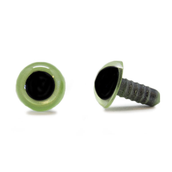 Veiligheidsogen Olijfgroen 15mm per paar