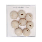 Go Handmade Houten Kralen 25mm (set 8 stuks)
