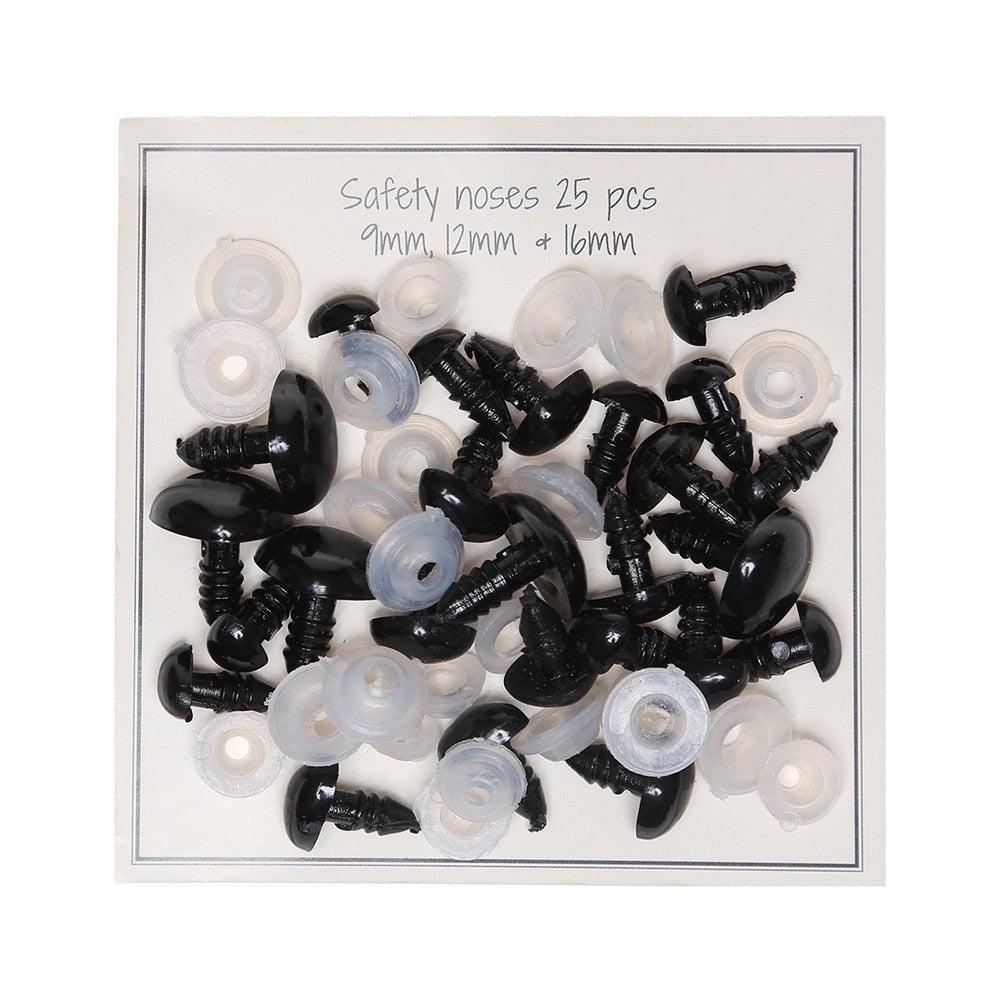 Go Handmade Veiligheidsneuzen Assortiment 25 paar 9mm t/m 16mm