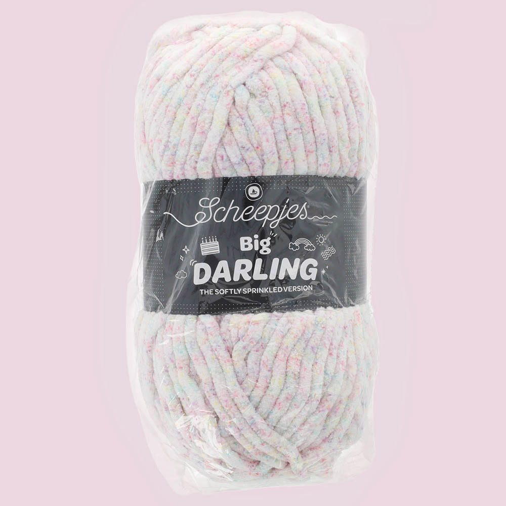 Scheepjes Big Darling Sprinkled 01 Snow Cone in verpakking