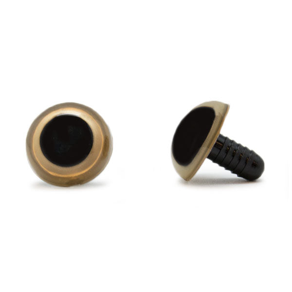 Veiligheidsogen Goud 18mm per paar