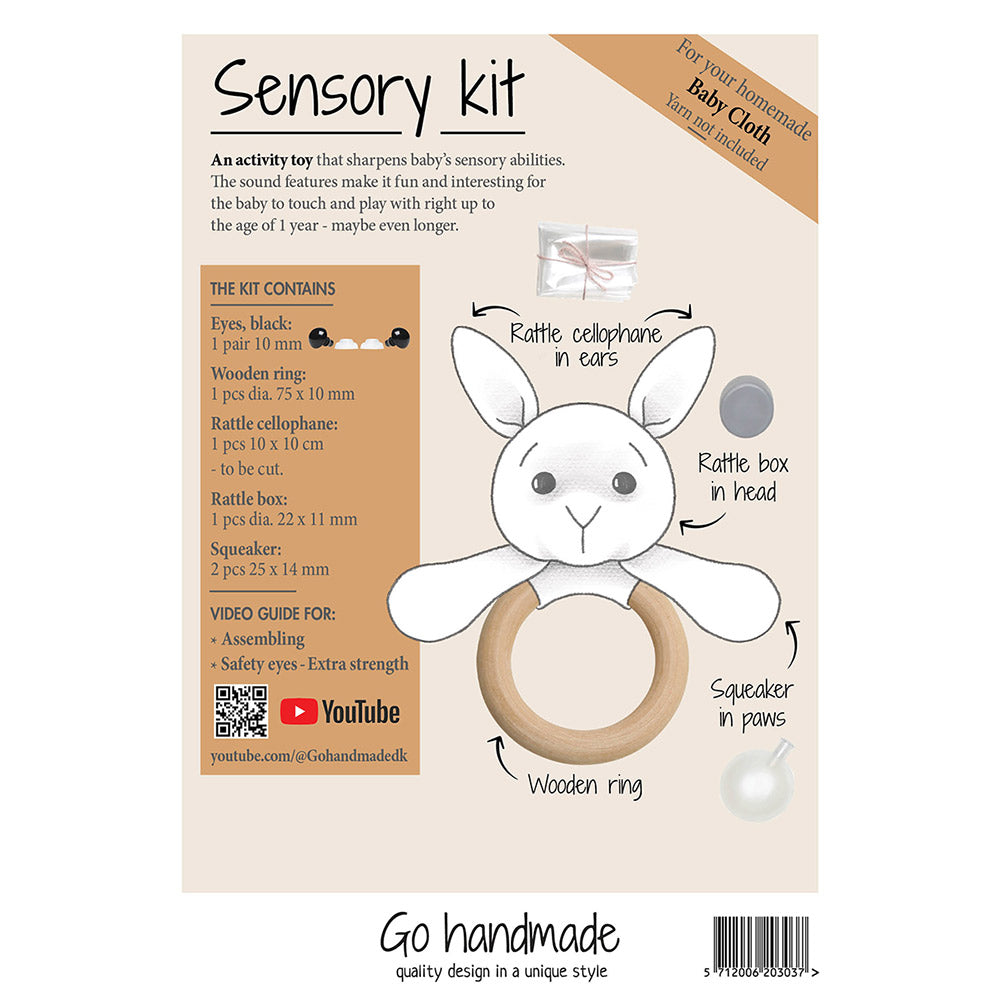 Go Handmade Sensory Kit - Wooden Activity Rattle 20303