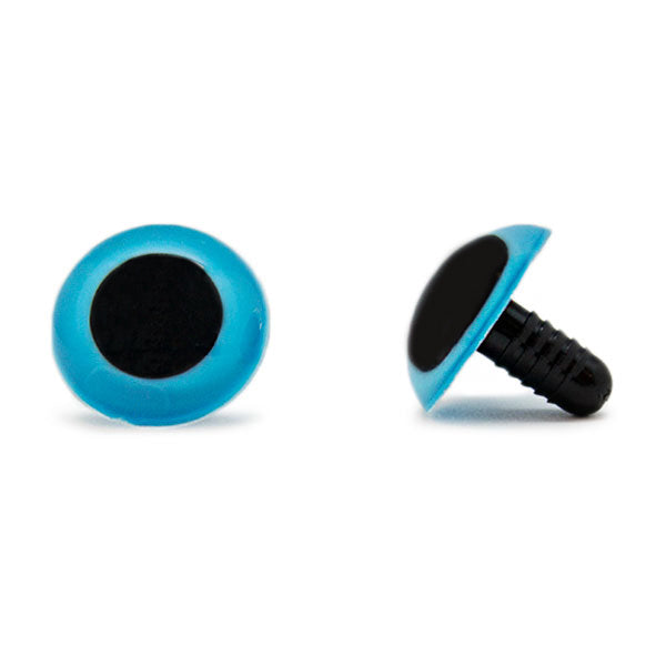 Veiligheidsogen Blauw 20mm per paar