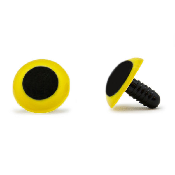 Veiligheidsogen Geel 20mm per paar