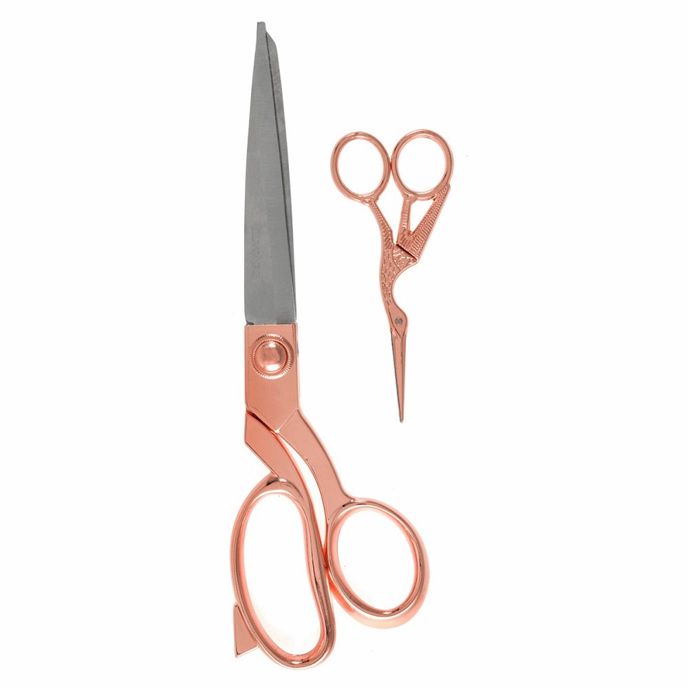 Milward Set Stoffenschaar (25,5cm) & Borduurschaar (11,5cm) Rosé - productfoto van de schaar
