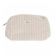 Scheepjes Projecttas met rits 24x16x8cm gestreept beige