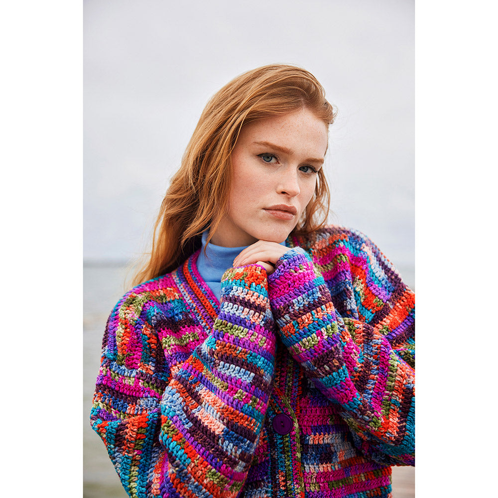 Lang Yarns Move 8-Fach/8-Ply 0011 Paars/Olijf/Oranje/Roze Inkt
Cardigan Rozetinten