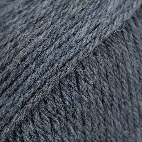 Drops Saga Mix 30 Stormblauw - 100% wol in gemêleerde kleur Stormblauw
