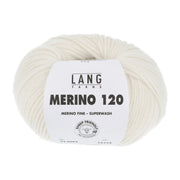 Lang Yarns Merino 120 0002 Gebroken Wit - bol garen - vooraanzicht
