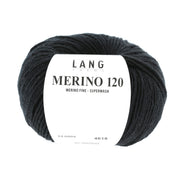 Lang Yarns Merino 120 0004 Zwart - bol garen - vooraanzicht