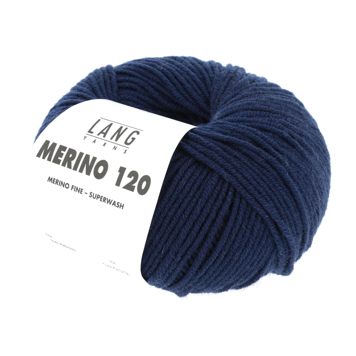 Lang Yarns Merino 120 0035 Navy - bol garen - schuin van voren