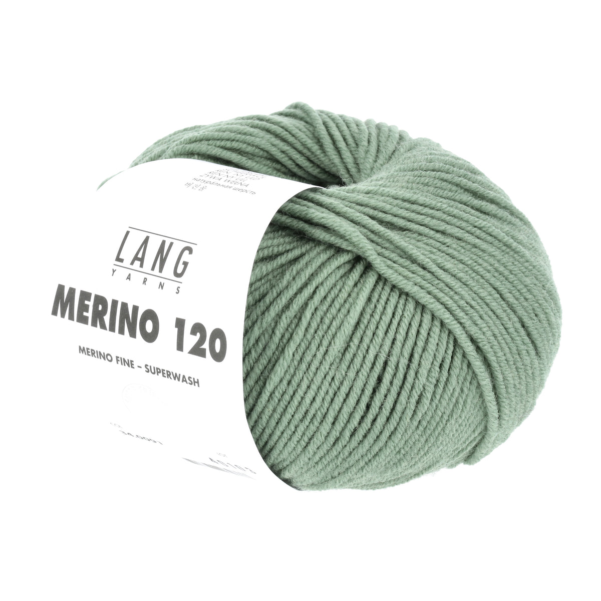 Lang Yarns Merino 120 0091 Salie - bol garen - schuin van voren