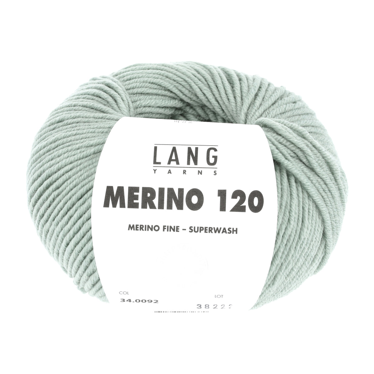 Lang Yarns Merino 120 0092 Licht Zout - bol garen - vooraanzicht