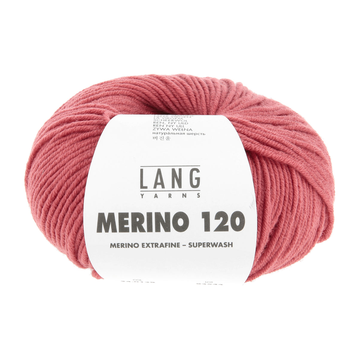 Lang Yarns Merino 120 0129 Meloen - bol garen - vooraanzicht