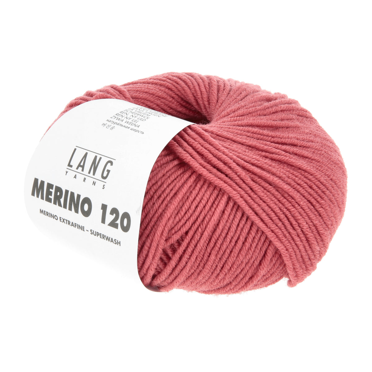 Lang Yarns Merino 120 0129 Meloen - bol garen - schuin van voren