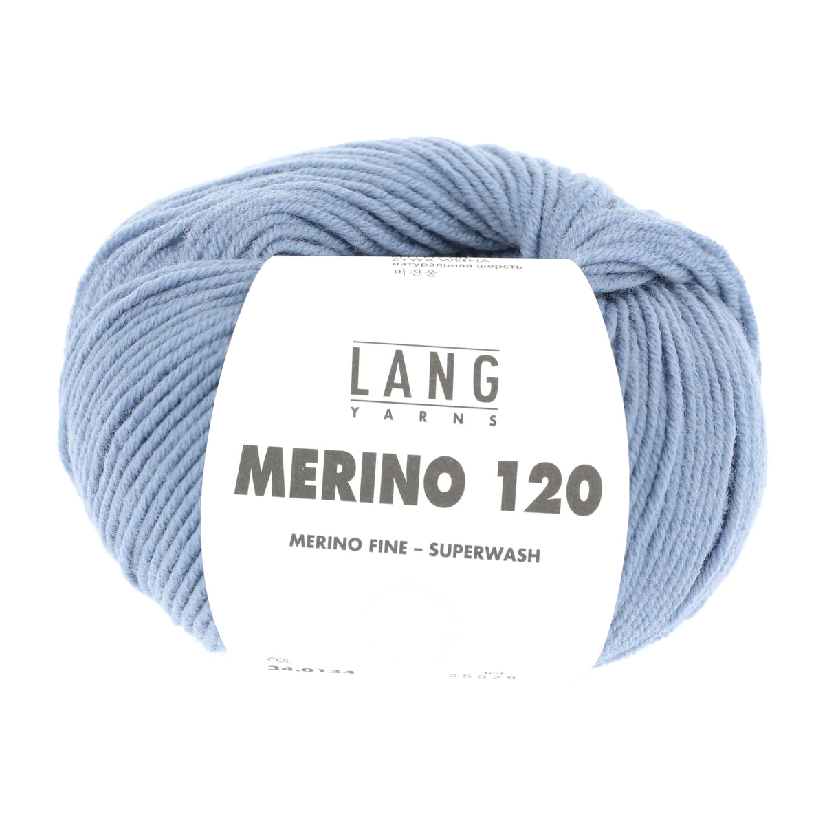 Lang Yarns Merino 120 0134 Jeans Licht - bol garen - vooraanzicht