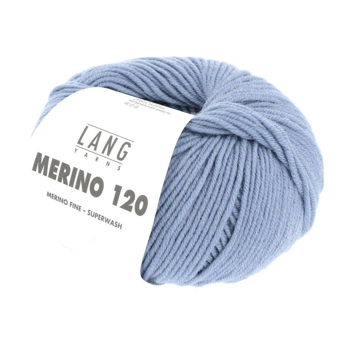 Lang Yarns Merino 120 0134 Jeans Licht - bol garen - schuin van voren