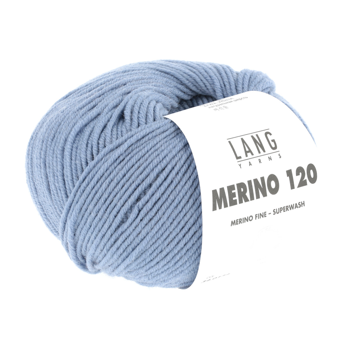 Lang Yarns Merino 120 0134 Jeans Licht - bol garen - tweede schuine aanzicht