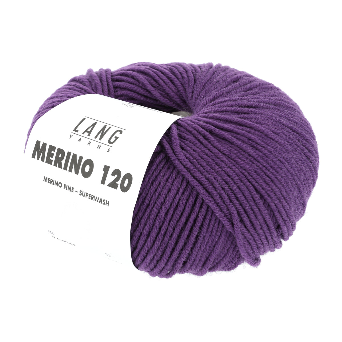 Lang Yarns Merino 120 0147 Lila - bol garen - schuin van voren