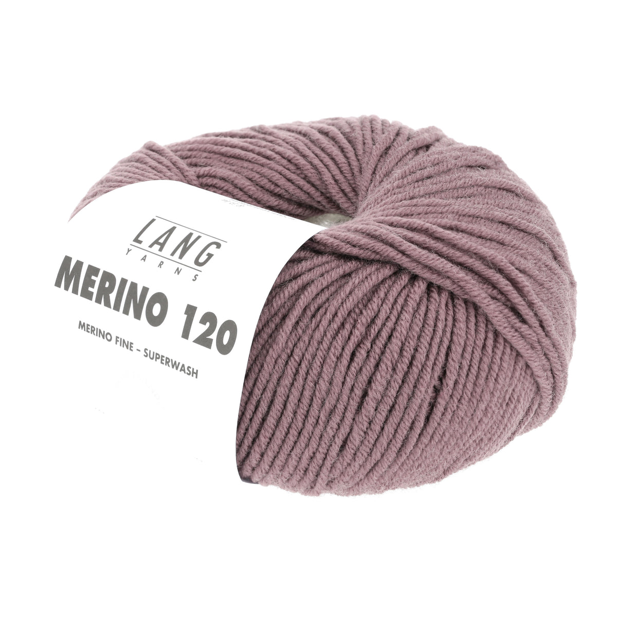 Lang Yarns Merino 120 0148 Donker Oudpaars - bol garen - schuin van voren