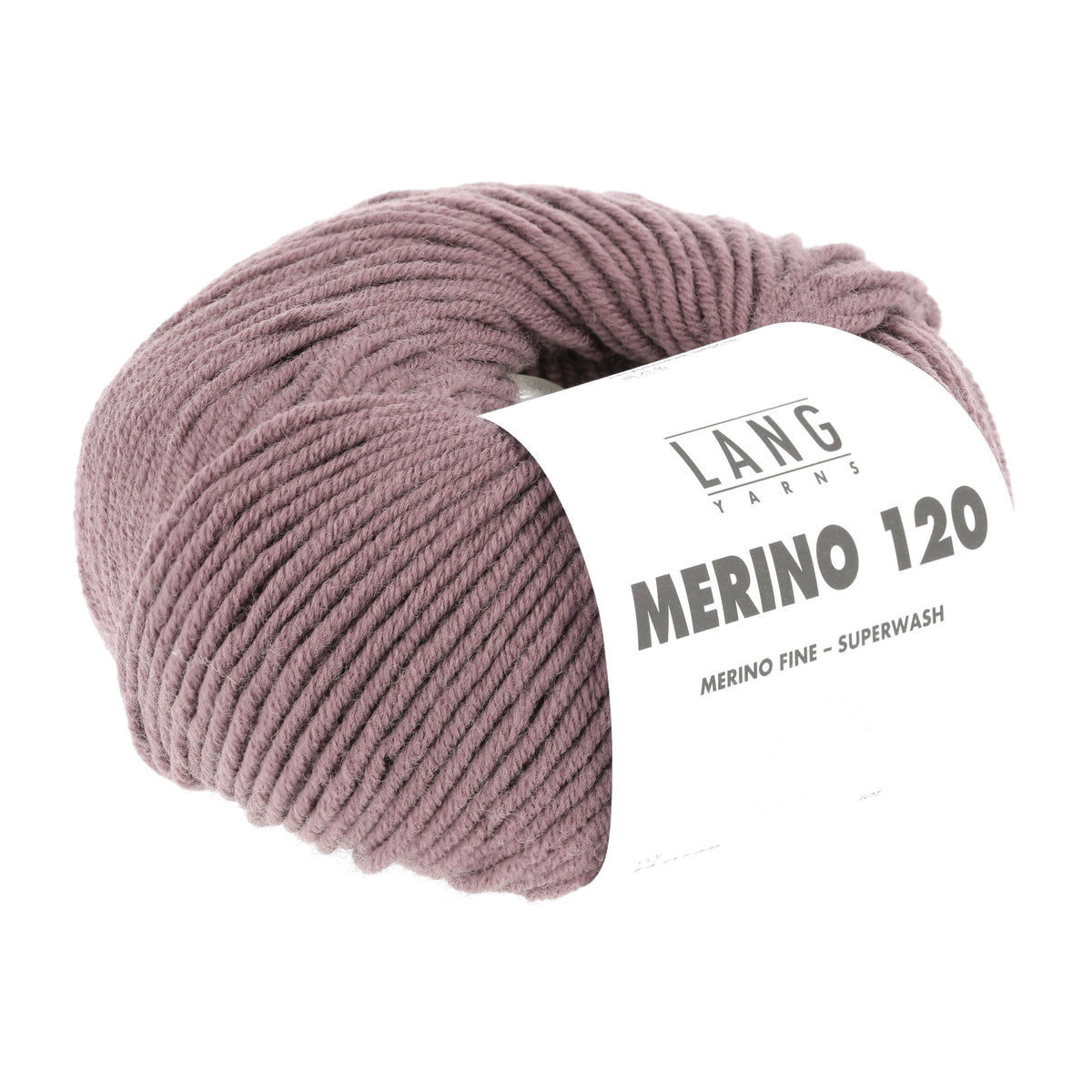 Lang Yarns Merino 120 0148 Donker Oudpaars - bol garen - tweede schuine aanzicht
