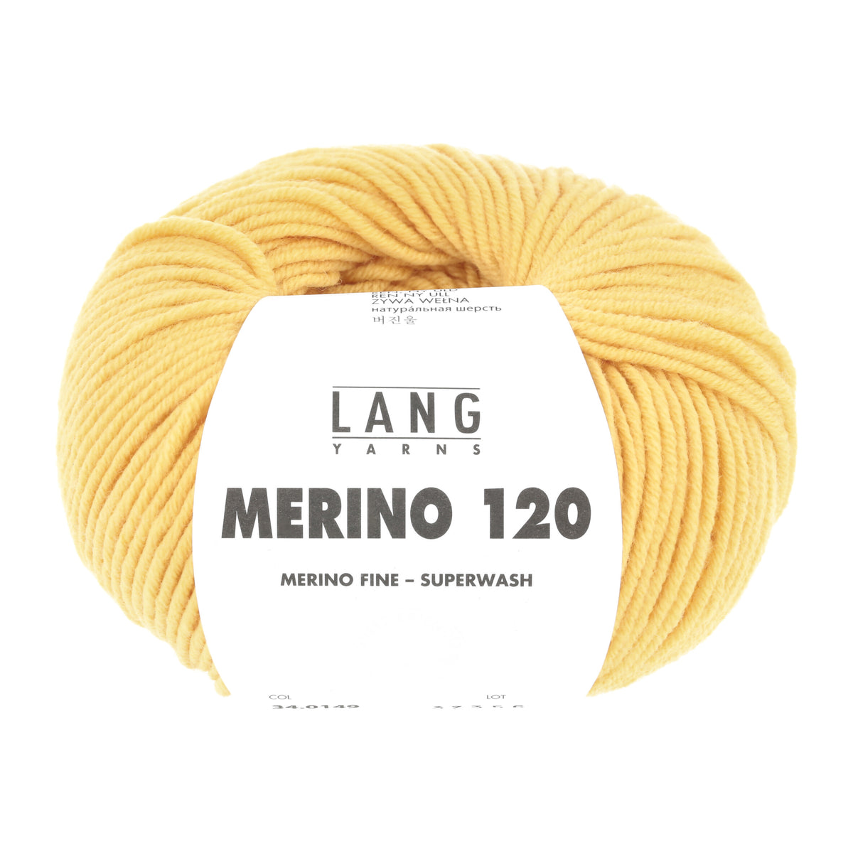 Lang Yarns Merino 120 0149 Goud Geel - bol garen - vooraanzicht