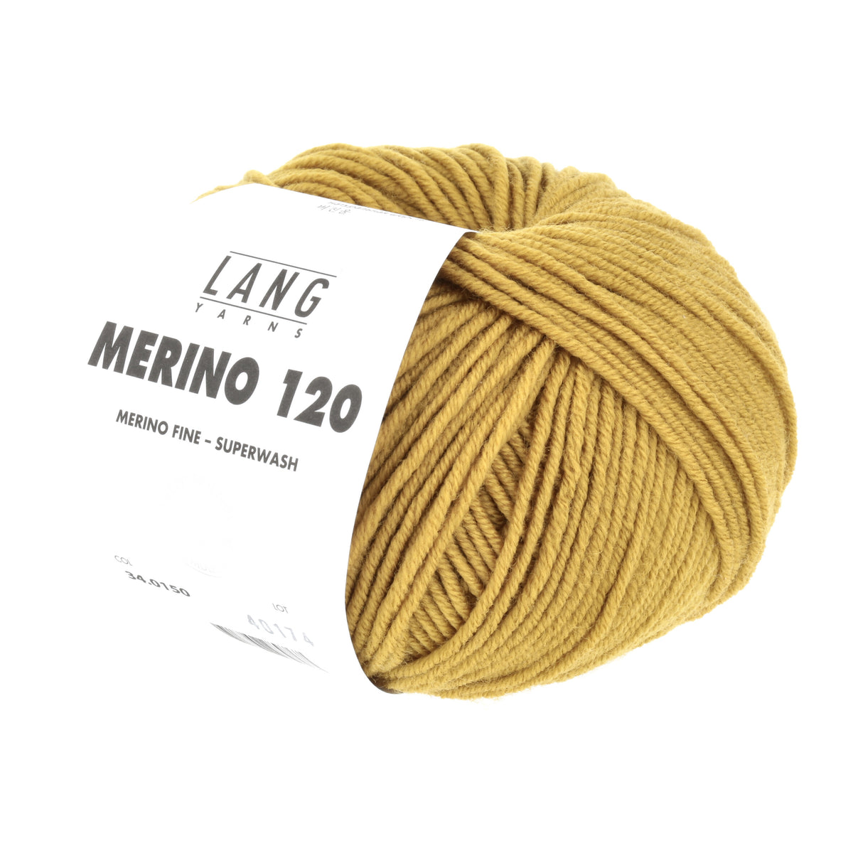 Lang Yarns Merino 120 0150 Messing - bol garen - schuin van voren