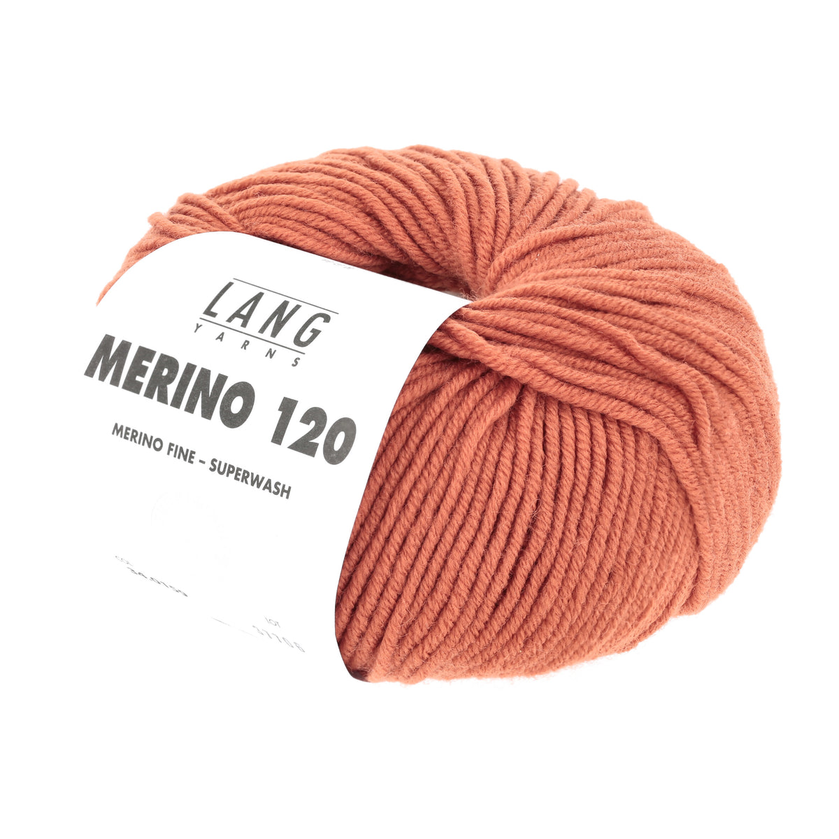 Lang Yarns Merino 120 0159 Mandarijn - bol garen - schuin van voren