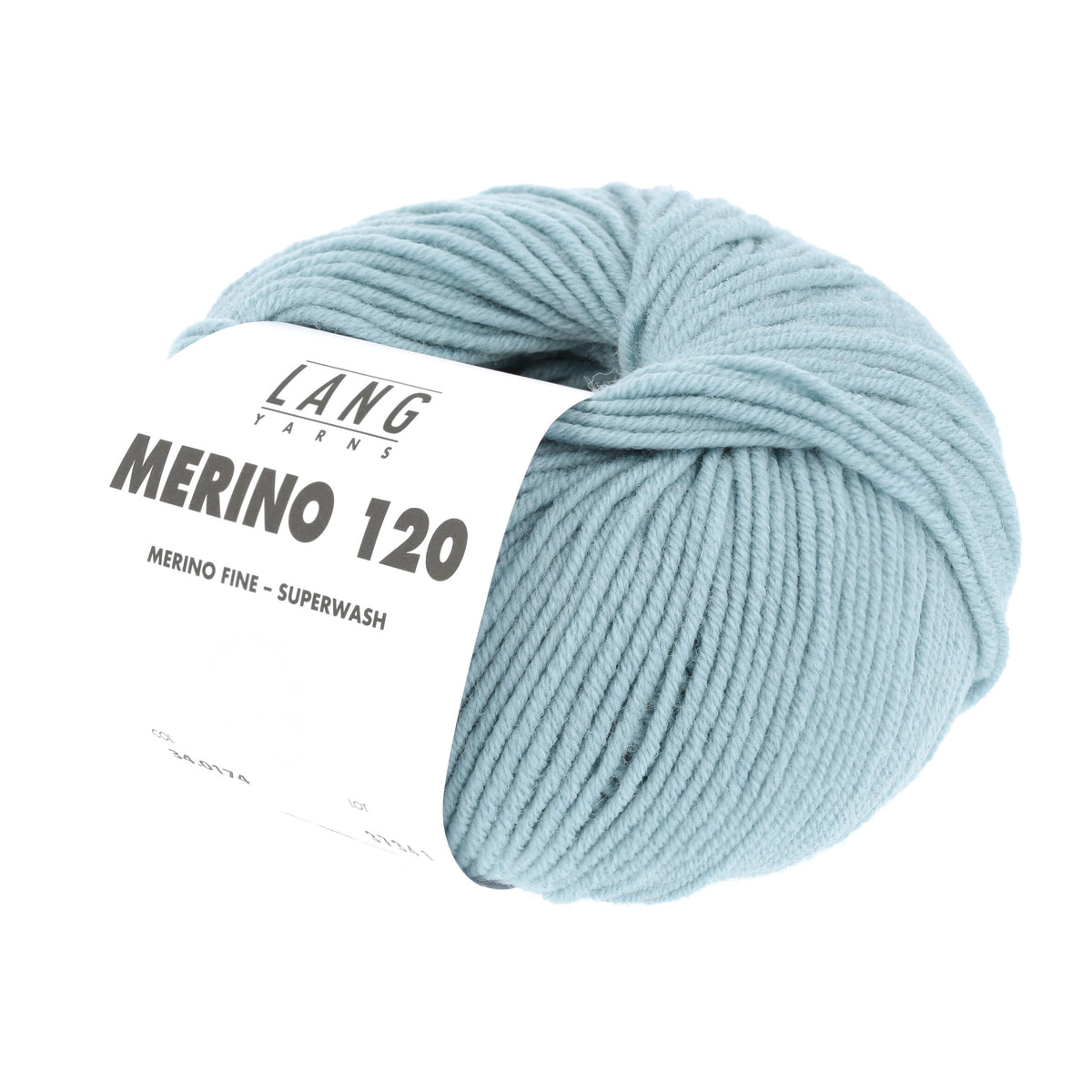 Lang Yarns Merino 120 0174 Mint Donker - bol garen - schuin van voren