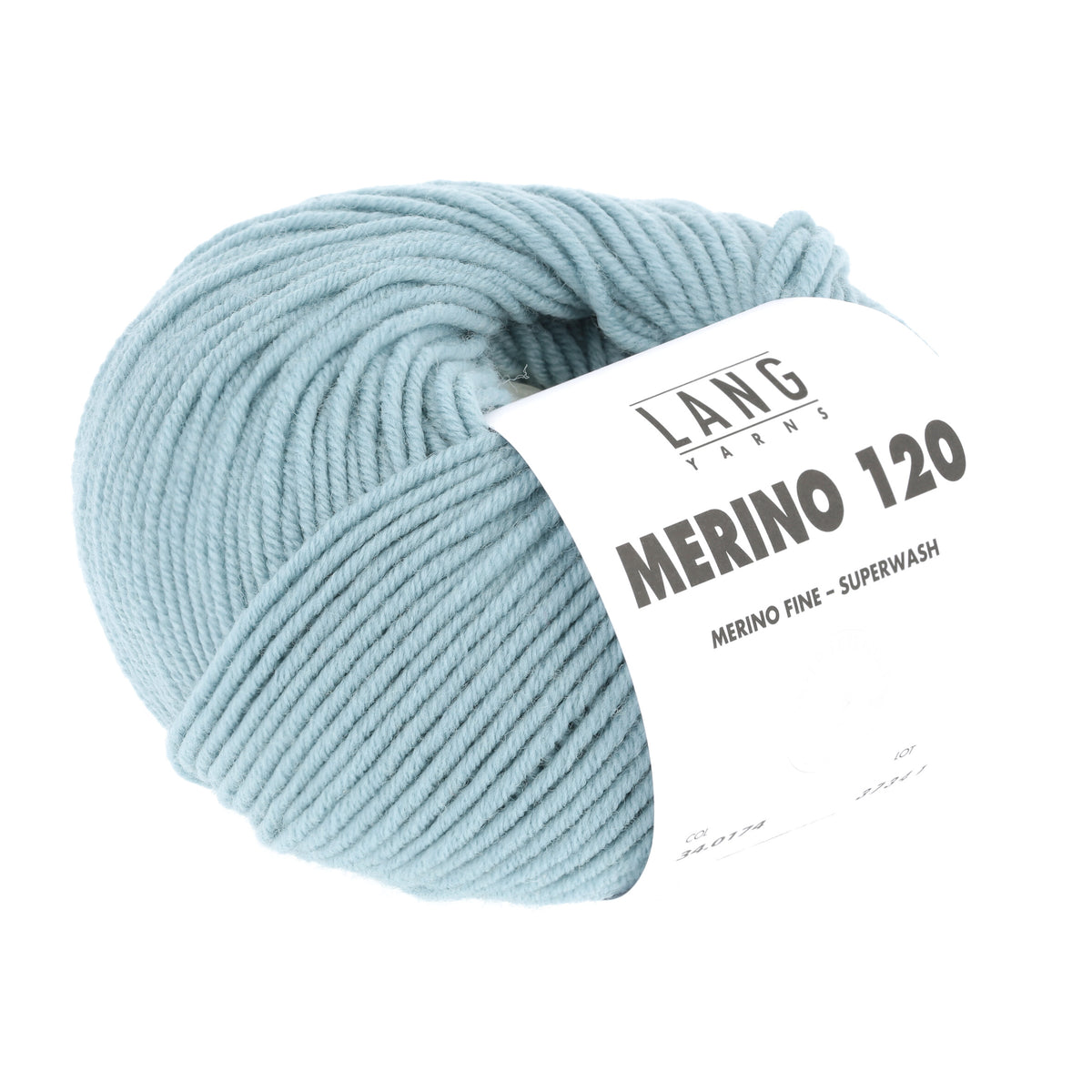 Lang Yarns Merino 120 0174 Mint Donker - bol garen - tweede schuine aanzicht