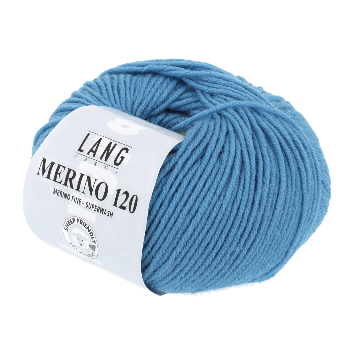 Lang Yarns Merino 120 0178 Turkoois Donker - bol garen - schuin van voren