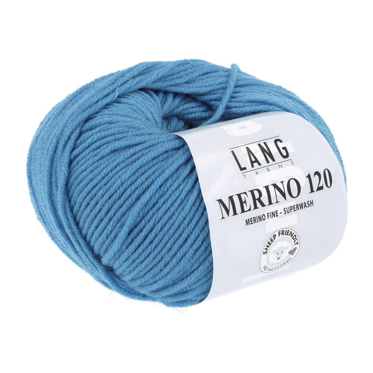 Lang Yarns Merino 120 0178 Turkoois Donker - bol garen - tweede schuine aanzicht