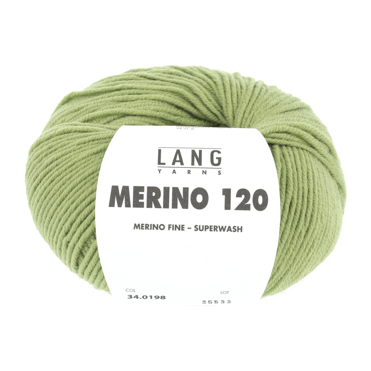 Lang Yarns Merino 120 0198 Olijf Licht - bol garen - vooraanzicht