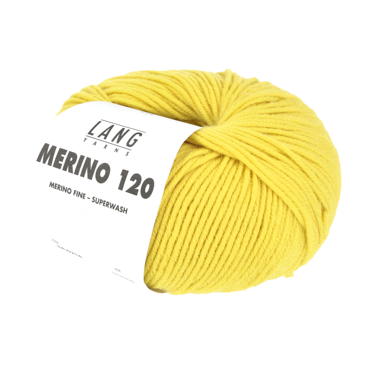 Lang Yarns Merino 120 0214 Geel - bol garen - schuin van voren